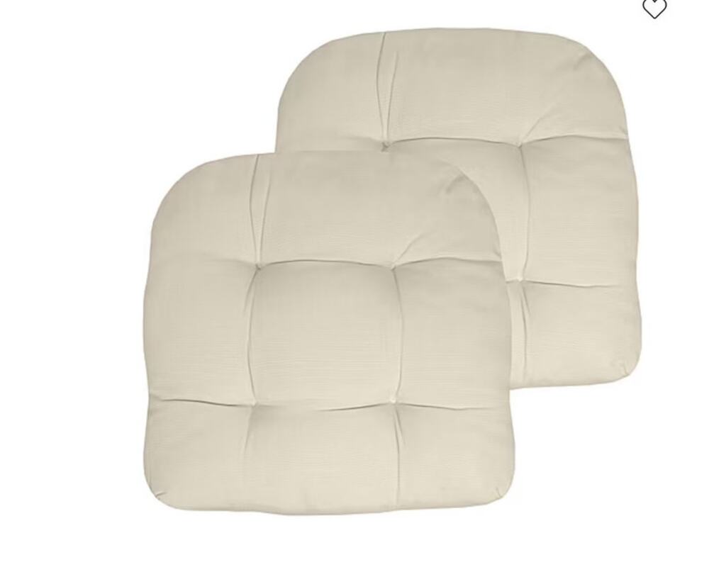 NEW! Sweet Home Collection Patio Cushions In/Out-door Chair Pads Tufted 17"x 17"
